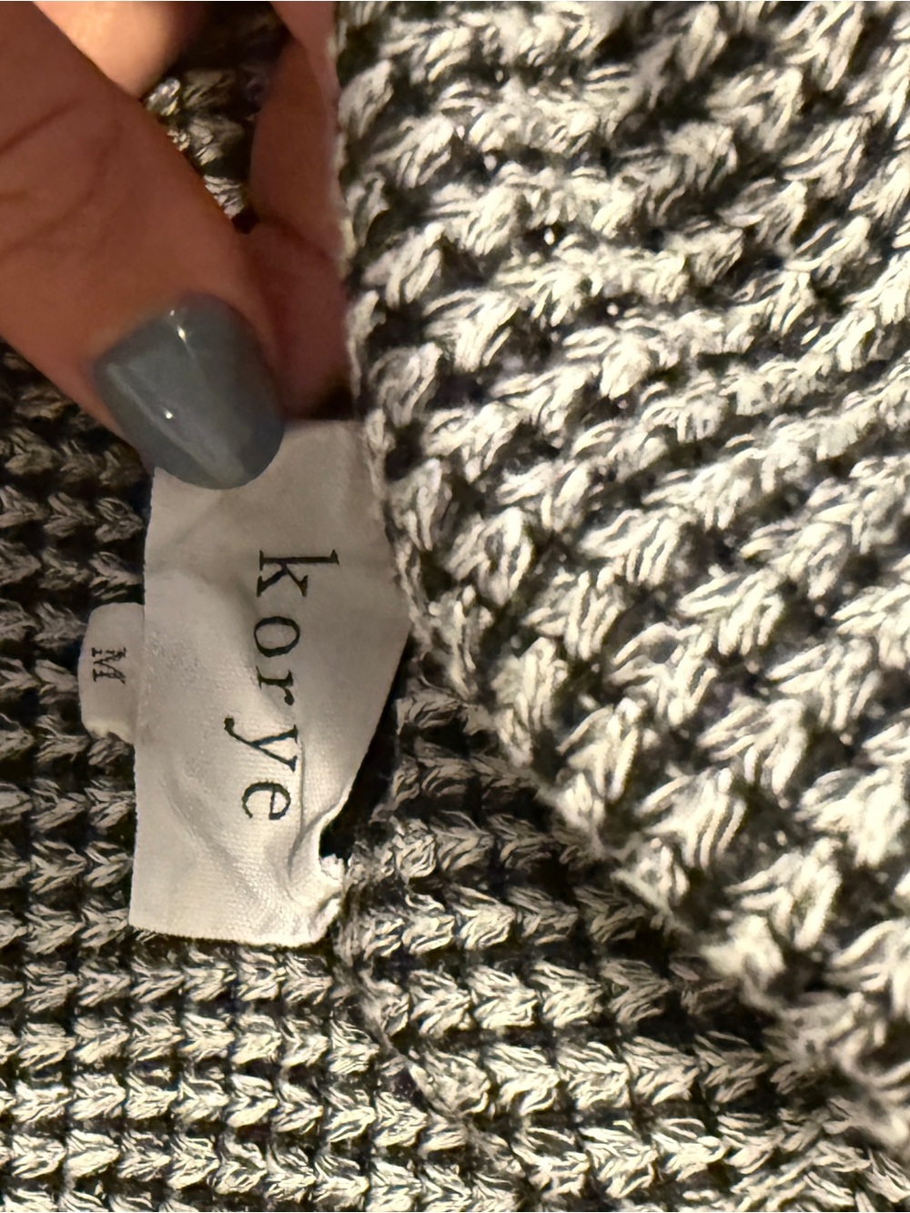 Relaxed Cowl Neck Ribbed Top - Gray - Picture 2 of 2